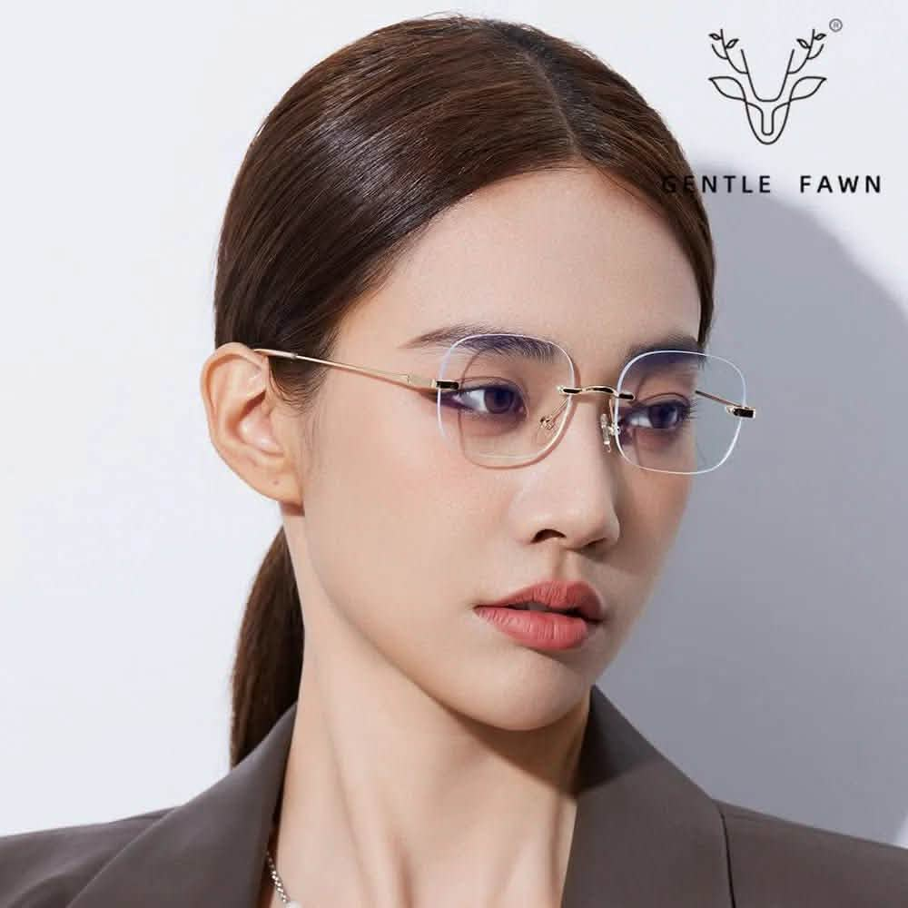 Best Women's Sunglasses | new anti-blue glasses | fashionable frameless trimmed | women's light literary tide flat mirror | plain frame - SheTopper