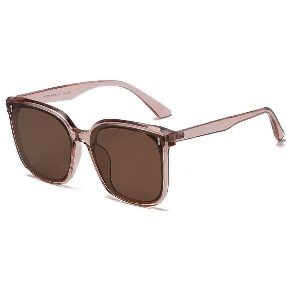 Designer sunglasses women Korean version polarized retro large frame square tr90 glasses trendy big face - SheTopper