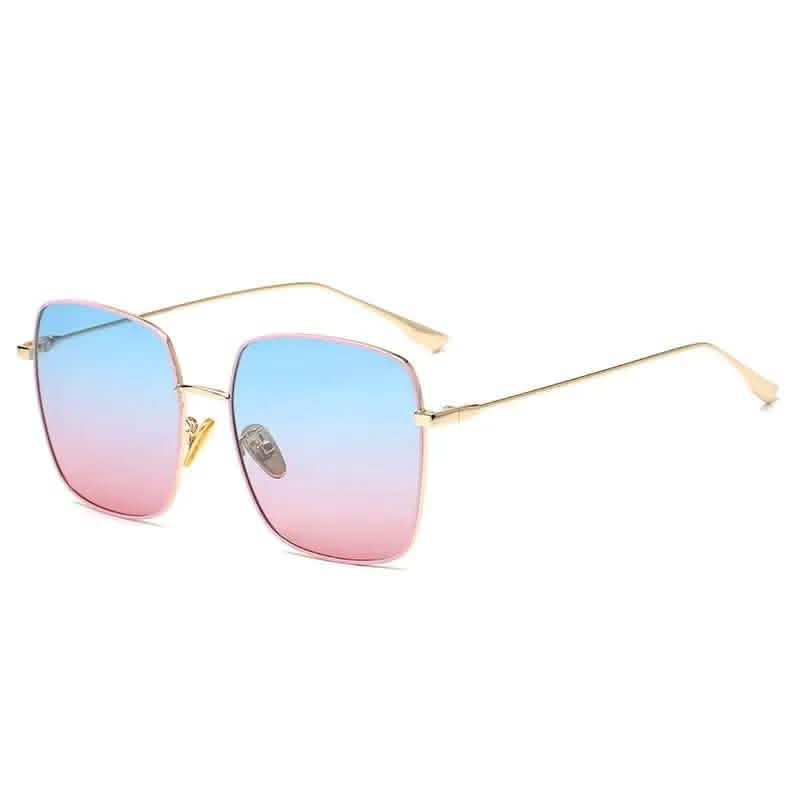 Designer Sunglasses Womens | large frame metal polarized sunglasses | women's tide European and American fashion - SheTopper