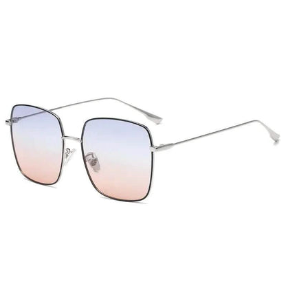 Designer Sunglasses Womens | large frame metal polarized sunglasses | women's tide European and American fashion - SheTopper