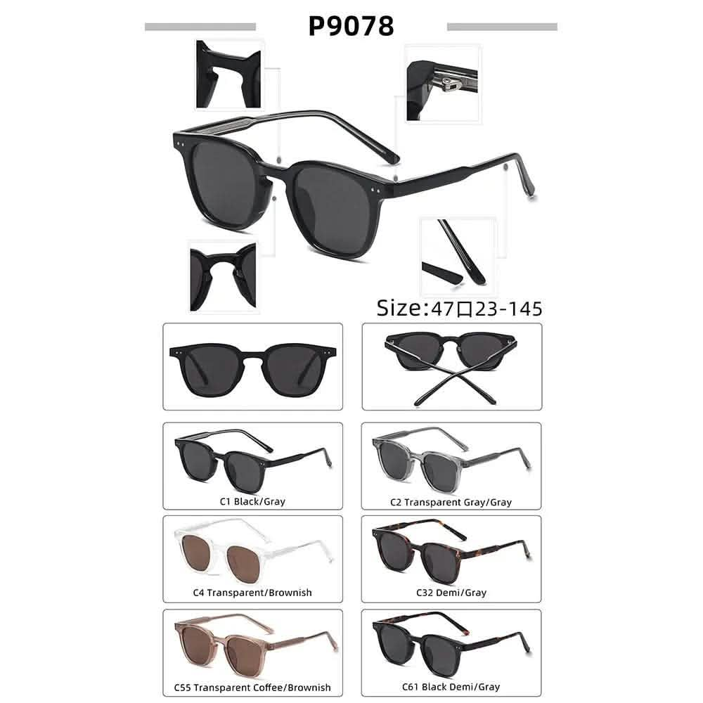 Discount Sunglasses | new Korean version TR frame plate foot polarized sunglasses | men's rice nail box sunglasses | women's tide sunglasses - SheTopper