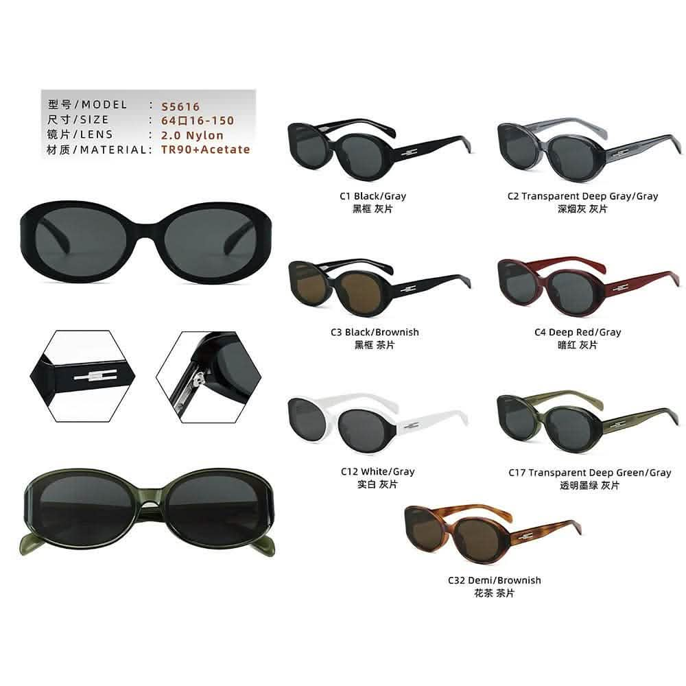 Fashion Curved Nylon Sunglasses | UV Protection & Sunscreen Shades - SheTopper