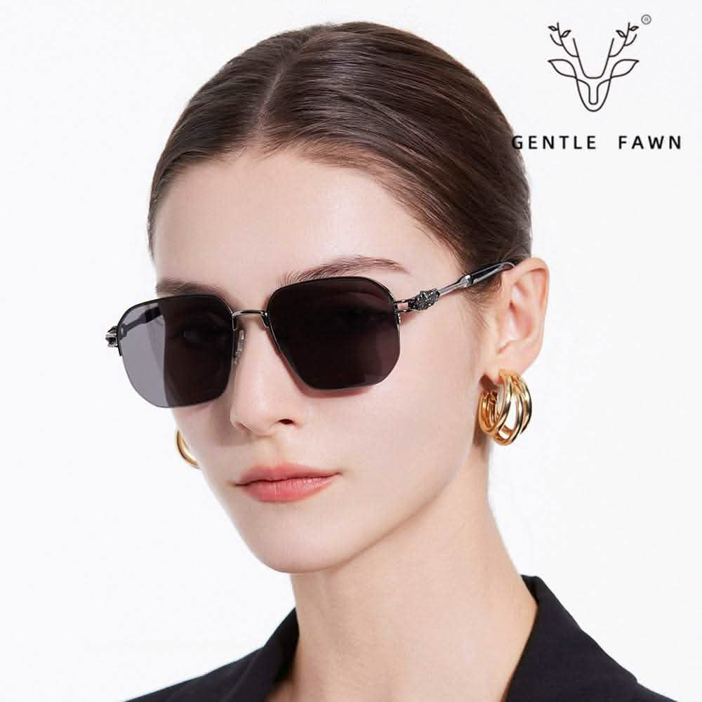 Fashion Trend UV Protection Metal Sunglasses for Women | Large Frame & Simple Plain Sunscreen Glasses - SheTopper