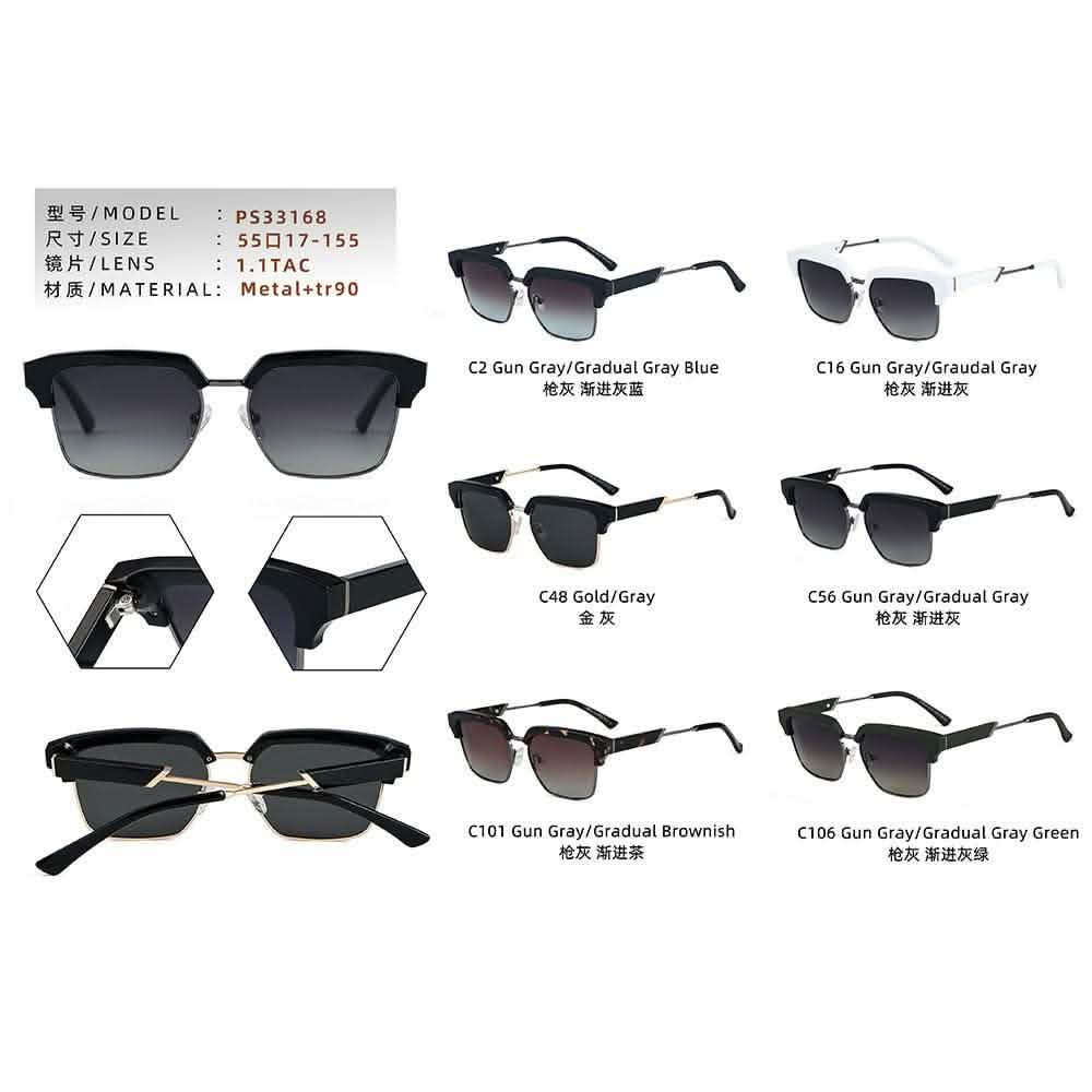 New Polarized Sunglasses Women | Metal Fashionable Eyebrow Style & High-End Glasses - SheTopper