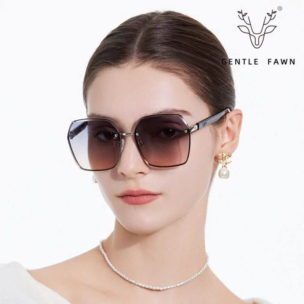 Trending Sunglasses For Ladies | new composite nylon frameless sunglasses | women's large frame plate legs | classic versatile glasses fashion - SheTopper