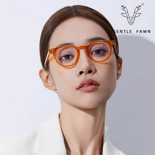 Trendy Designer Sunglasses | new frame women's rice nails round | tr anti-blue flat glasses | match myopia | wholesale - SheTopper