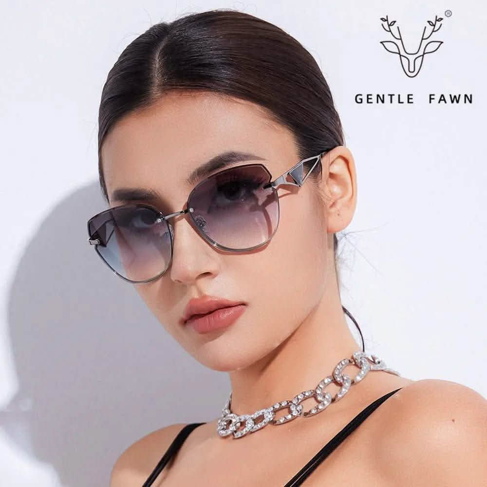 Trendy Sunglasses For Women | new fashion frameless sunglasses | women's travel UV protection sunglasses | personalized street photo sunscreen glasses - SheTopper