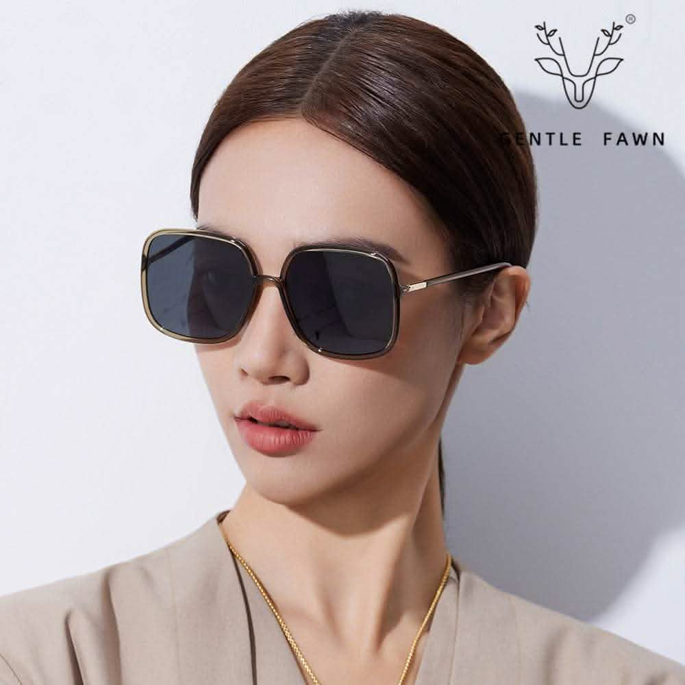 Trendy TR Polarized Women's Sunglasses | UV Protection & Versatile Round Frame - SheTopper