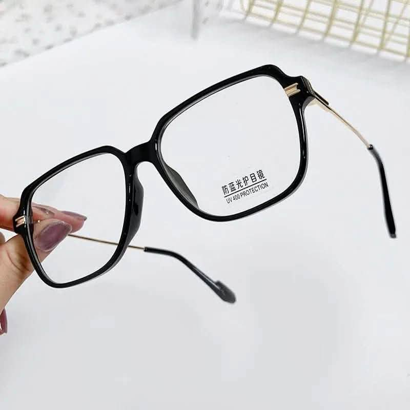 Women's Sunglasses For Small Faces |TR anti-blue glasses metal fashion large frame flat glasses can be equipped with myopia glasses - SheTopper