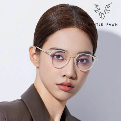 Women's UV Sunglasses | new anti-blue flat glasses | TR fashionable retro face-showing small frame glasses | matched with myopia glasses - SheTopper