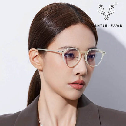 Women's UV Sunglasses | new anti-blue flat glasses | TR fashionable retro face-showing small frame glasses | matched with myopia glasses - SheTopper